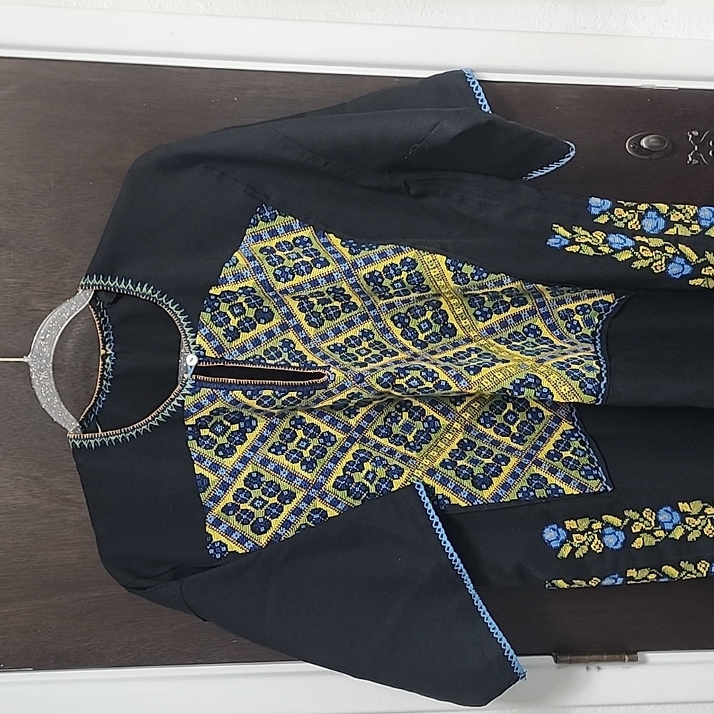 Vintage Bedouin Embroidered Dress XL
